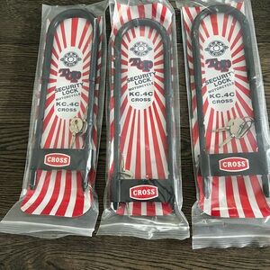 Set of Three New  Bicycle Locks  with two keys each